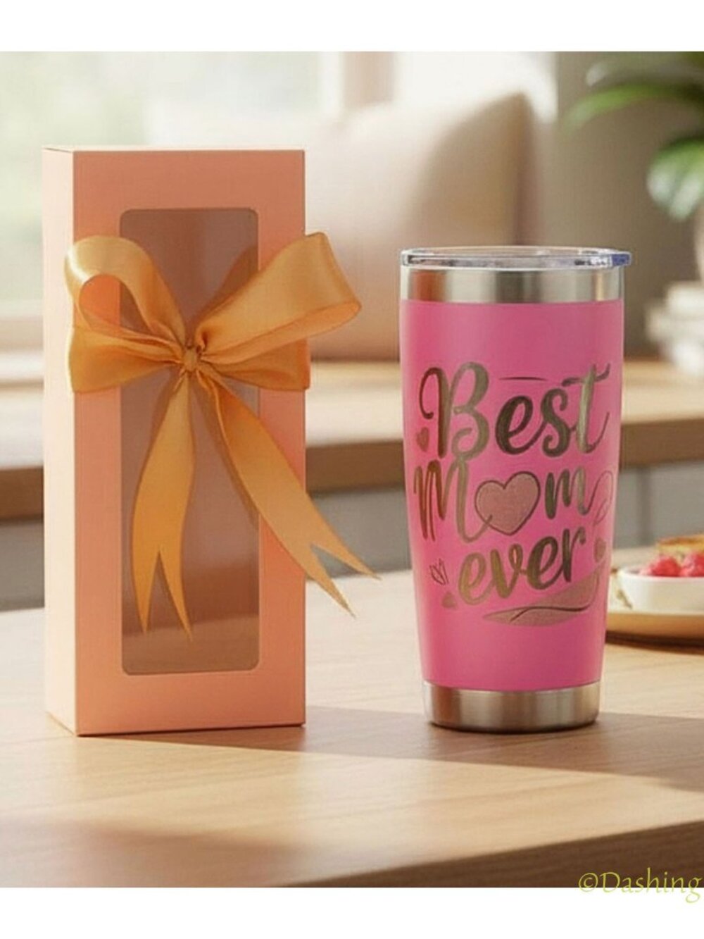 20oz Best Mom Ever Tumbler Gift for Mother's Day Birthday Holidays Pink